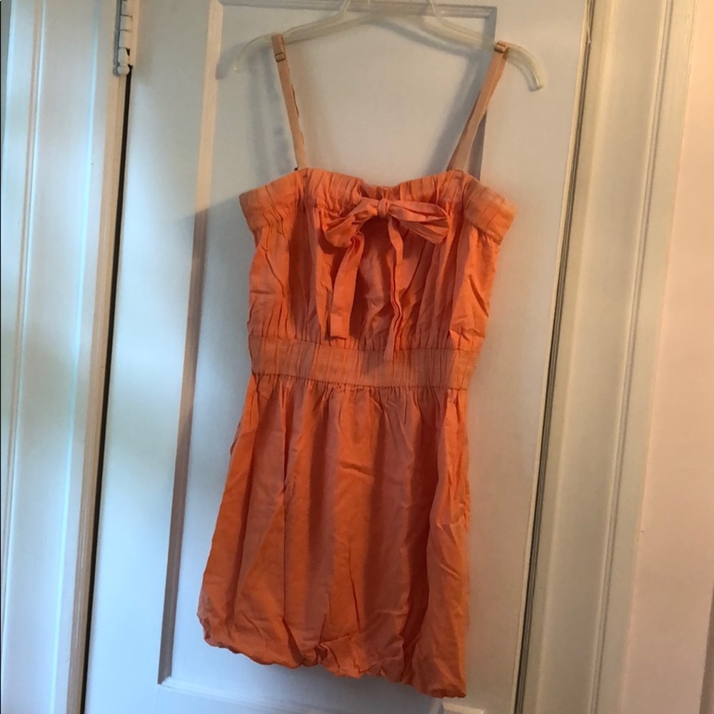 Salmon Pink Bubble Mini Dress